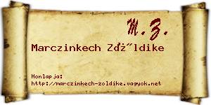 Marczinkech Zöldike névjegykártya